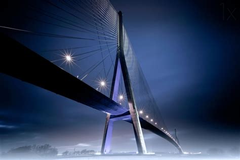 The Pont De Normandie Is A Cable Stayed Road Bridge That Spans The