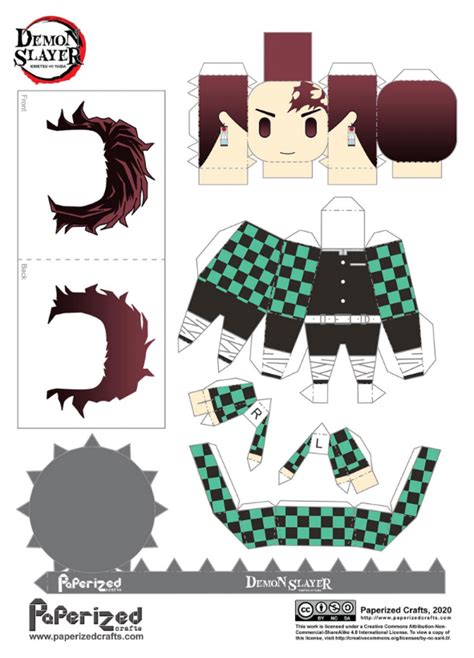 Tanjiro 1 Anime Paper Anime Crafts Paper Doll Template