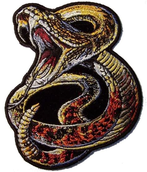 Rattle Snake Patch Pa8153 Jacket 4 Biker Embroidered New Patches