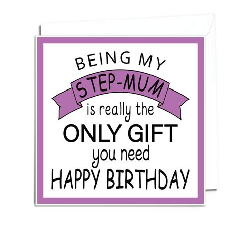 Step Mum Birthday Card Birthday Card For Step Mum Special Step Etsy Uk