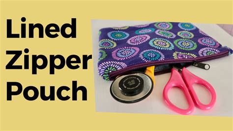 Easy Tutorial Make Lined Zipper Pouch With Zipper Tabs How To Sew