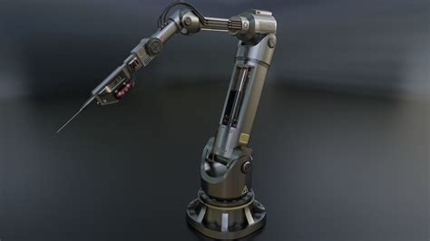 Industrial Robotic Arm With Rigged And Animated 3d Model Industrial