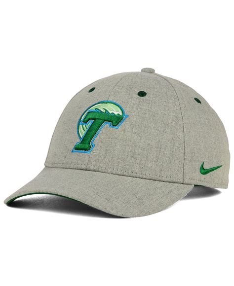Lyst Nike Tulane Green Wave Fly Rush Logo Cap In Gray For Men