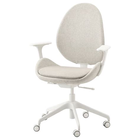 IKEA HATTEFJALL Gunnared Beige, Chaise de bureau blanche avec