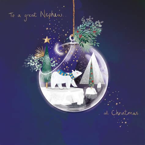 To A Great Nephew At Christmas Greeting Card By The Curious Inksmith