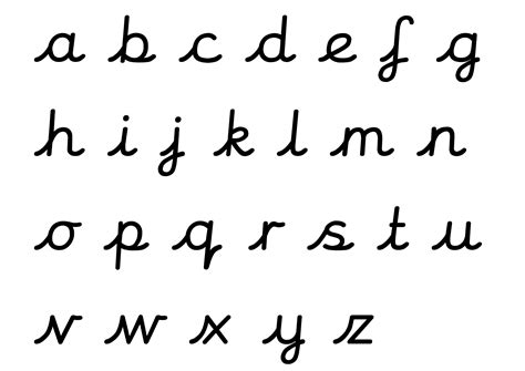 The Cursive Alphabet Used In Most Uk Schools Cursive Alphabet