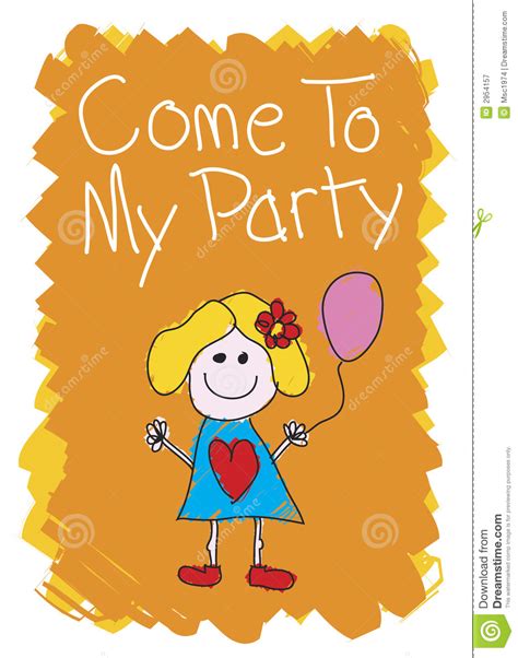 My type sounds like a block party, so it's only appropriate that the visuals show one, too. Come to my Party - Girl stock vector. Illustration of ...
