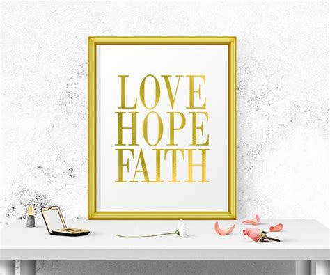 Love Hope Faith Print Love Hope Faith Poster Love By Gemsqueen