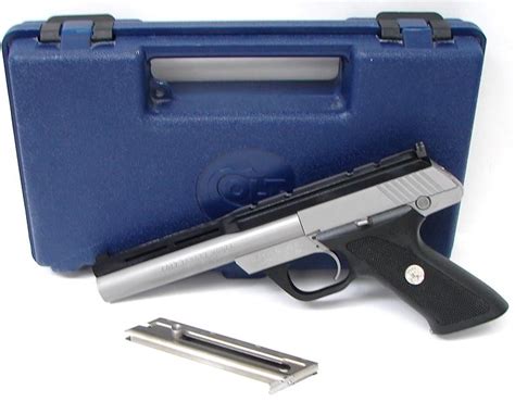 Colt Target Model 22 Lr Caliber Pistol Stainless Target Model In Very