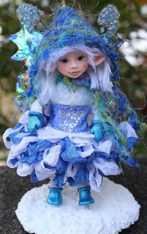 Snow Fairy Fairy Dolls Faeries Ooak Fairy Art Doll Fairy Dolls
