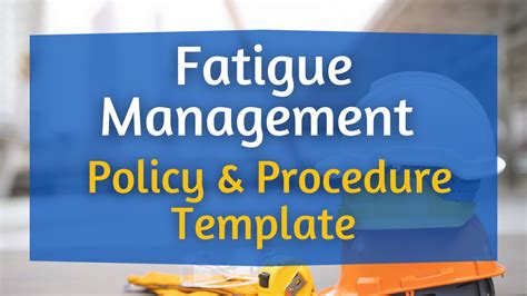 Fatigue Management Policy And Procedure Template Work Safety Qld