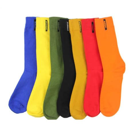 1 Pair Fashion Mens Cotton Socks Solid Color British Style Business