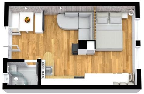 Small And Cozy Studio Apartment Plan