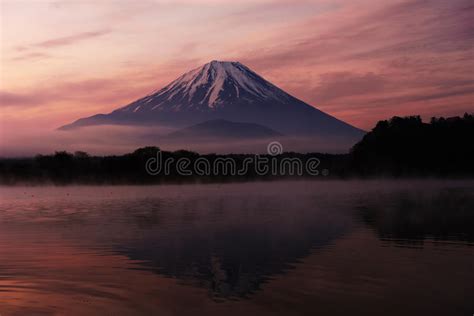 Mount Fuji And Lake Shoji At Dawn Stock Photo Image Of Beautiful