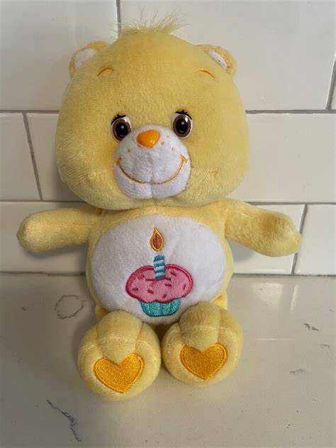 Rare Care Bears 2003 Yellow Plush Birthday Bear Birthday Etsy