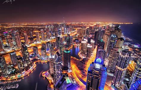 Dubai Night Skyline Wallpapers Top Free Dubai Night