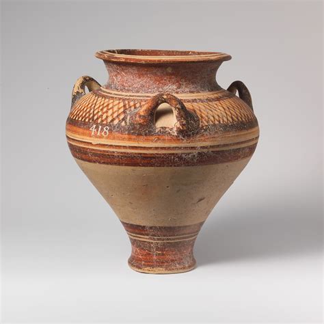 Terracotta Pithoid Jar Mycenaean Late Helladic Iiia1 2 Early The