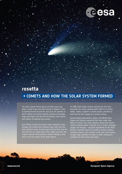 Esa Comets And How The Solar System Formed