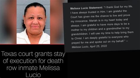 Melissa Lucio Granted A Stay Of Execution Youtube