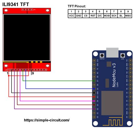 Interfacing Esp8266 Nodemcu With Ili9341 Tft Display Trassatde