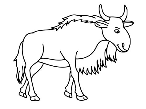 Wildebeest Coloring Page At Free Printable Colorings