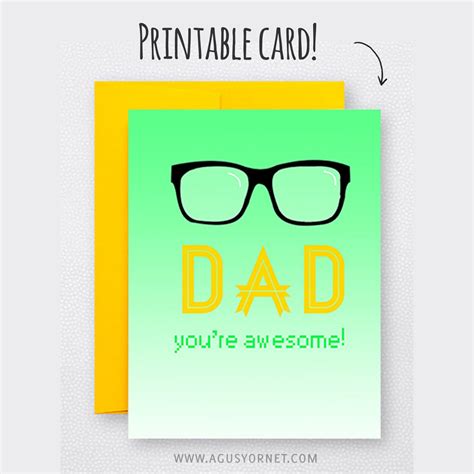 Printable Fathers Day Card Tarjeta Dia Del Padre