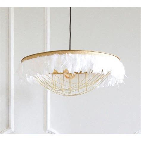 Chandelier lighting also hangs from the ceiling but features a branched system with many lights as opposed to one light like pendants. Pretty Ceiling Light | Feather light shade