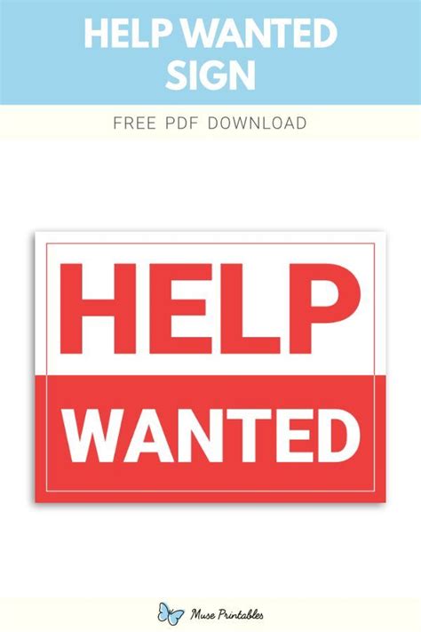printable help wanted sign template help wanted signs printable signs
