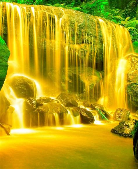 Gold Waterfalls By Bing จาก Waterfall Nature Photos