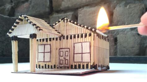Matchsticks Art And Crafthow To Make A House Of Sticksyou Can Make At