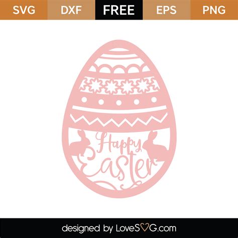 Free Happy Easter Egg SVG Cut File | Lovesvg.com