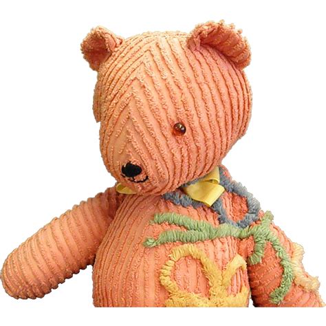 Handmade Teddy Bear from Vintage Chenille Bedspread from ...