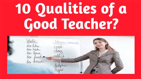 10 Qualities Of A Good Teacher Bzu Science