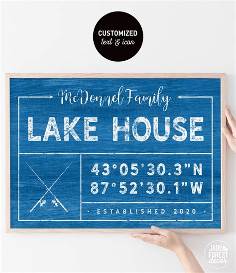 Hale Navy Lake House Canvas Nautical Last Name Sign For Etsy