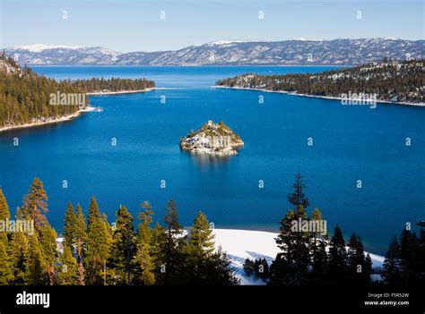 Emerald Bay In The Winter Lake Tahoe Stock Photo Alamy