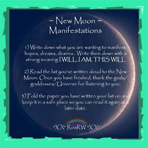 Phases Of The Moon The New Moon Manifestations New Moon Rituals