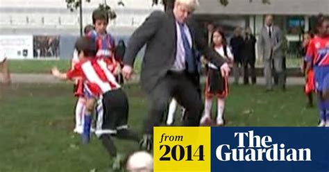 Red Card Boris Johnson Trips Child During Football Match Video