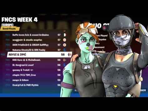 Find the latest fortnite stats, match history and rankings. FNCS SEMI FINALS HIGHLIGHTS *TOP 68 EU* - YouTube