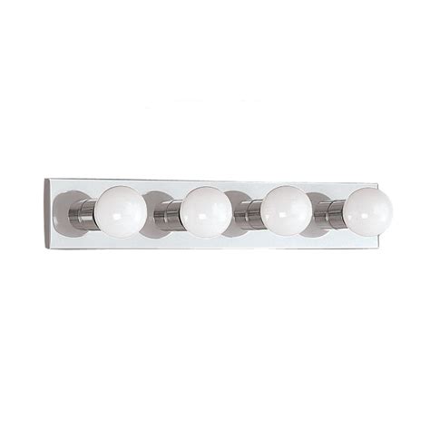 For a bathroom to be functional it needs to be well lit. Sea Gull Lighting Center Stage 4-Light Chrome Vanity Bar ...