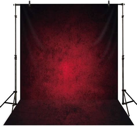 Homewelle Fabric Polyester Red Headshot Backdrop 5wx7h Feet Rod Pocket