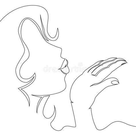 Woman Blowing Kiss Stock Vector Illustration Of Cartoon 6963776