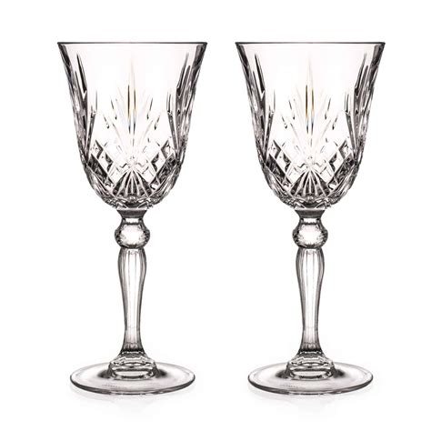 chatsworth crystal wine glasses set of 2 diamante home