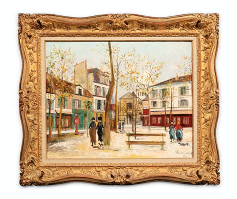 Maurice Utrillo Place Du Tertre À Montmartre Collection Jacques Et