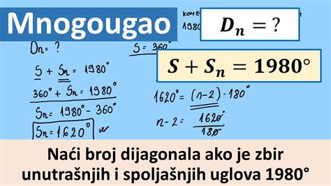 Dijagonale Mnogougla Unutra Nji I Spolja Ni Uglovi Mnogougla Zadatak