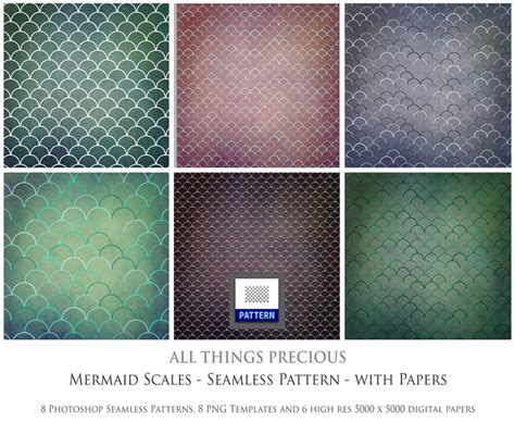Mermaid Scale Patterns By Allthingsprecious On Deviantart
