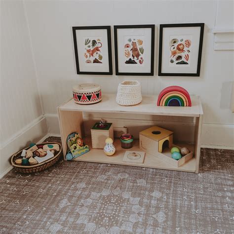 Montessori Infant Shelf Montessori Baby Montessori Playroom Kids