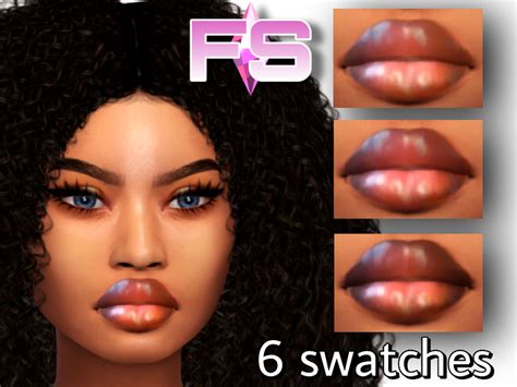 Lip Gloss 2 Lips Fs07 In 2021 Sims 4 Cc Makeup Sims 4 Black Hair