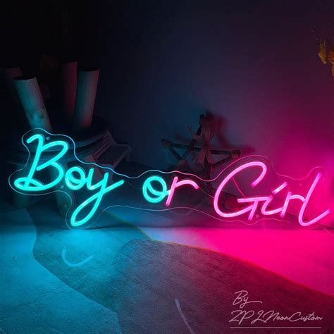Boy Or Girl Neon Signcustom Led Light Signneon Sign Etsy