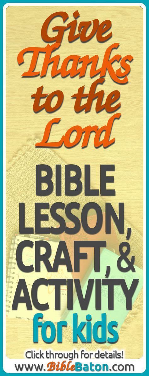 Thankfulness Bible Craft Activity And Lesson Plan For Kids Bible