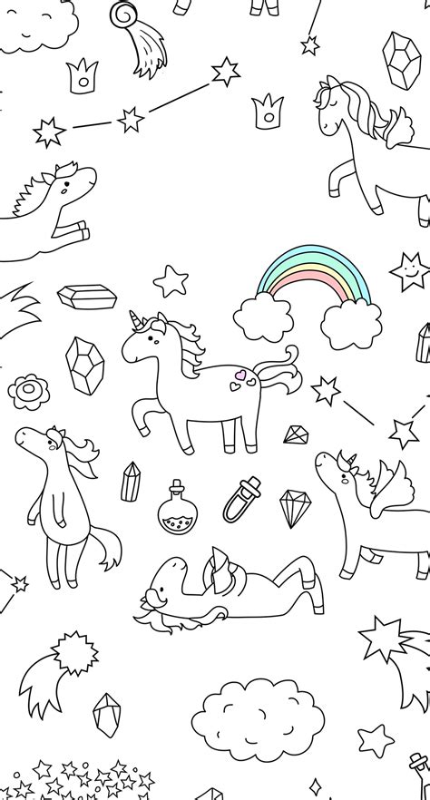 Illustration tirée par la main de vecteur licorne noire drôle de kawaii d'une grosse, avec une baguette magique magique, battes, texte objets d'isolement sur le fond blanc dessin au trait concept de construction pour la copie d'enfants. Image De Licorne Et Le Font En Noir Kawaii / Epingle Par ...